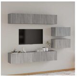  Komplet TV omaric 6-delni siva sonoma inženirski les | Shoptok.si