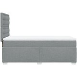  Okvir kreveta s oprugama i madrac svjetlosivi 80x200cm tkanina | shoptok.hr
