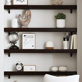  Zidna polica tamnosmeđa 80 x 10 x 6 cm od obrađene hrastovine | shoptok.hr