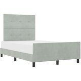 vidaXL Krevetna konstrukcija Svjetlosiva 120x190 cm Baršun | shoptok.hr