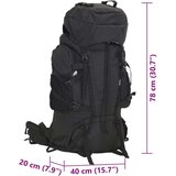 vidaXL Ruksak za planinarenje crni 80 L od tkanine Oxford | shoptok.hr
