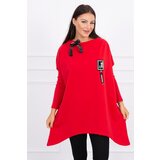 Kesi Oversized sweatshirt with asymmetrical sides red Cijene