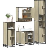 Maison Chic Kopalniški sestavi - Kopalniška garnitura 4-delna sonoma hrast inženirski les, (21788013) | Shoptok.si