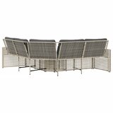  Vrtna sofa L-oblika s jastucima+tabureom svjetlosiva poliratan | Eponuda.com