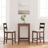vidaXL Bar stoli z blazinami 2 kosa Brown Solid Wood Rubber | Shoptok.si