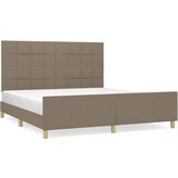 vidaXL okvir za krevet s uzglavljem smeđesivi 180 x 200 cm od tkanine | shoptok.hr