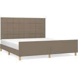 vidaXL Posteljni okvir z vzglavjem taupe 180x200 cm blago | Shoptok.si