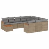  11-dijelni set vrtnih sofa od poliratana s jastucima bež | shoptok.hr