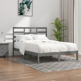 Furnova Posteljni okvir siv iz trdnega lesa 135x190 cm, (21941143) Cene