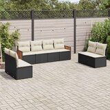 vidaXL 8-dijelni set vrtnih sofa od poliratana s jastucima crni | shoptok.hr