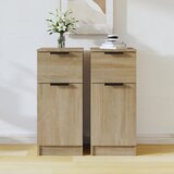 The Living Store Komode 2 kosa sonoma hrast 30x30x70 cm konstruiran les - Komoda, (21662350) Cene