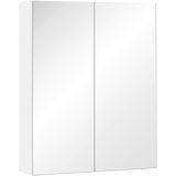 HOMCOM Kopalniška stenska omarica z dvema sprednjima vratoma, ogledalom in 2 notranjima policama MDF bela (60 x 15 x 75 cm), (20745520) Cene