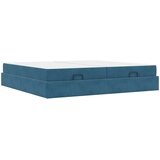  Okvir kreveta s madracem s madracem 2 pcs Plava Baršun | shoptok.hr