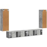  Set omare za televizijo na steni 4 pcs Betonsko siva, (5000132722) | Shoptok.si
