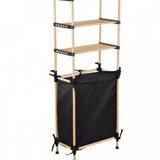 Seowood polica drvena sa korpom za ves 57x28x141 cm ( SEO-8171 ) Cene