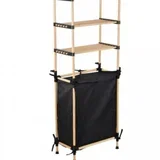 polica drvena sa korpom za ves 57x28x141 cm ( SEO-8171 )