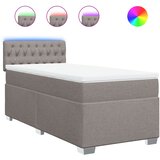  Krevet s oprugama i madracem smeđesivi 90x200 cm od tkanine | shoptok.hr