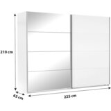 MID.YOU Omara Z Drsnimi Vrati Ernie, Bela, Z Ogledalom | Shoptok.si