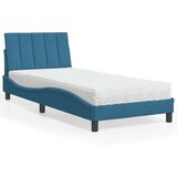 vidaXL Krevet s madracem plavi 90x190 cm baršunasti | shoptok.hr