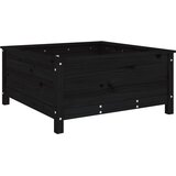  Vrtna sadilica crna 82,5 x 82,5 x 39 cm od masivne borovine | Eponuda.com