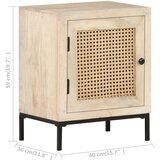  Noćni ormarić 40x30x50 cm masivno drvo manga i prirodna trska | shoptok.hr