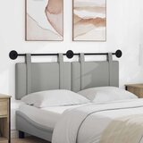  Držeće uzglavlje Zidne Oblačnosiva 150 x 55 x 5 cm tkanina - Siva boja oblaka 140 cm bez LED svjetla | shoptok.hr