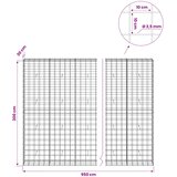  Gabion s žicom debljine 3,5 mm i mrežom 10x10 cm 950x30x200 cm | shoptok.hr
