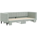 Dnevni krevet na razvlačenje svjetlosivi 80 x 200 cm baršunasti | shoptok.hr