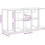  Stalak za akvarij crni hrast 120x40x60 cm konstruirano drvo | shoptok.hr
