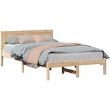  Krevetna konstrukcija Smeđa 135 x 190 cm Čvrsto borovo drvo | shoptok.hr