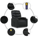  Masažni naslonjač od umjetne kože crni | shoptok.hr