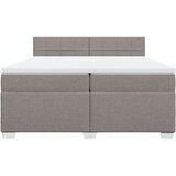  Krevet s oprugama i madracem smeđesivi 200x200 cm od tkanine | shoptok.hr