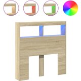 Maison Chic posteljno vzglavje - vzglavna omarica - nočna omarica led sonoma hrast 100x17x102 cm, (21706005) Cene