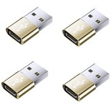 INF USB moški v USB-C ženski OTG adapter 4 kos, aluminij, hitro polnjenje Gold, (5000296346) Cene