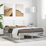  Metalni okvir za krevet s uzglavljem bijeli 140 x 190 cm | Eponuda.com
