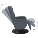  Naslonjač s osloncem za noge tamnosivi baršunasti | shoptok.hr