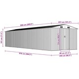  Vrtno spremište antracit 257 x 990 x 181 cm pocinčani čelik | shoptok.hr