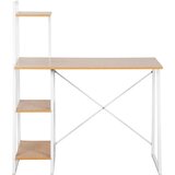 MID.YOU PISALNA MIZA kovina, leseni material bela, barve hrasta | Shoptok.si