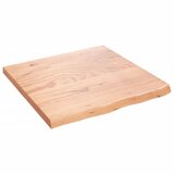 Maison Chic Stenska polica - Viseča Polica svetlo rjava 60x60x(2-6) cm trdna hrastovina, (21784761) | Shoptok.si