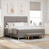  s opruga kutije Sivo-smeđa 200 x 180 cm tkanina | shoptok.hr