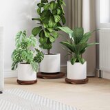  Stolička za biljke 3 pcs Smeđa Drvo od mahagonija | shoptok.hr