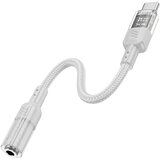 hoco. AUX adapter Type - C na Jack 3.5 mm LS37 15 cm prozirno sivi | shoptok.hr