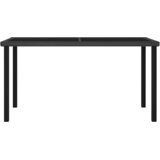  Vrtni blagovaonski stol crni 140 x 70 x 73 cm od poliratana | shoptok.hr