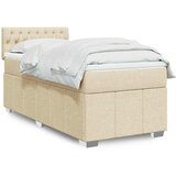  Krevet s oprugama i madracem krem 100 x 200 cm od tkanine | shoptok.hr