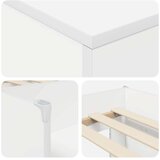  Okvir kreveta potkrovlja s ormarom s pohranom 3 pcs Bijela - Bijela | shoptok.hr