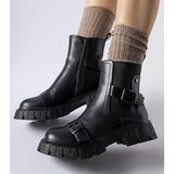 Gemre Black ankle boots with a chunky sole Fontarine | Shoptok.si