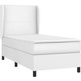  Box spring postelja z vzmetnico bela 90x200 cm umetno usnje, (20791197) | Shoptok.si