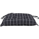  Jastuci za stolice 2 kom crni karirani 50x50x7 cm od tkanine | shoptok.hr