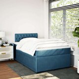 vidaXL Krevet s oprugama i madracem plavi 120 x 190 cm baršun | shoptok.hr