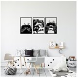 WALLXPERT Zidna dekoracija Cats, 50x70cm, 3 komada, Crna cijene